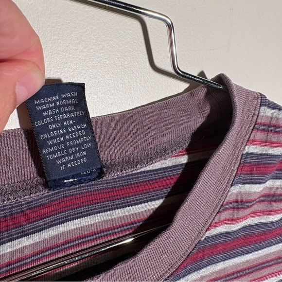 Vintage Lands’ End Super T Striped Long Sleeve Tee - Picture 4 of 8